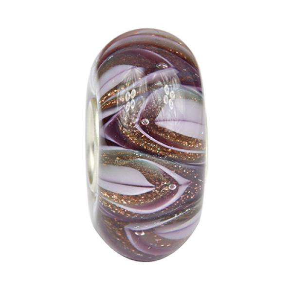 Rose Sparkle Gravity Waves - Ogerbeads Glas